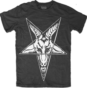 Blackcraft unisex black/white Baphomet t-shirt