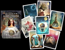 Queen of the Moon: Guidance through Lunar and Seasonal Energies oracle deck by by Stacey Demarco, Kinga Britschgi