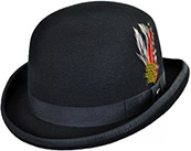 Jaxon black wool felt bowler hat