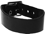 One row 1/2 inch chrome spikes leather buckling wristband by Ape Leather