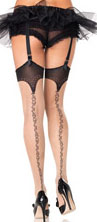 Leg Ave. nude thigh high stocking with back imprint