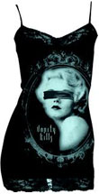 Se7en Deadly Heaven's Vanity Kills print long lace hem cami