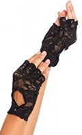 Leg Ave black lace keyhole fingerless gloves