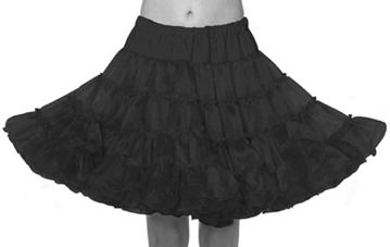 Leg Ave black crinoline layered ruffled petticoat skirt