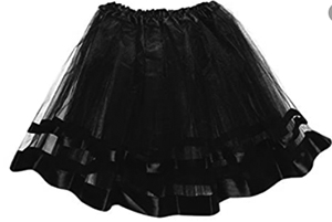 Black Underwraps black net/satin mini tutu/petticoat