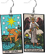 Fad color Tarot Card The Star earrings.