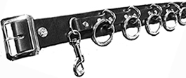 36b-5 ring leather bondage belt