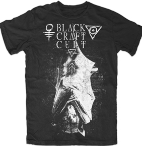  Blackcraft unisex black/white Vampire Bat t-shirt