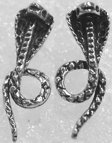 Cobra snake stud earrings