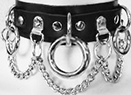 Ape Leather three ring chain leather bracelet