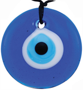 Evil eye 2 inch wall hanging necklace