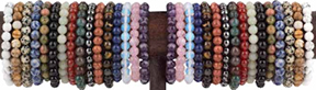 Semi precious 8mm bead stretch bracelet