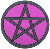 Pentacle embroidered iron on patch