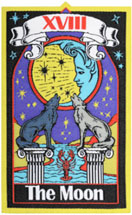 The Moon Tarot card embroidered iron on patch