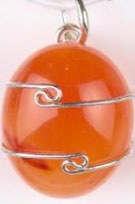 Aquamarine wire wrapped pendant on black cord
