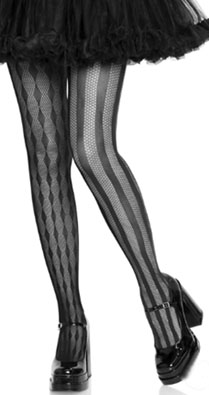 Leg Ave black harlequin net tights