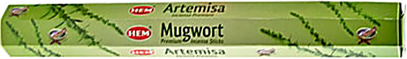 Hem Mugwort incense 10 inch 20 stick hex pack