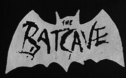 Batcave black and white sew on patch