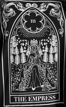 The Pretty Cult 100% cotton The Empress tarot card unisex black t-shirt