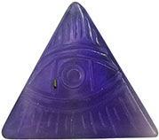 Purple Fluorite Evil Eye pyramid 2 inch