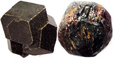1 inch rough garnet hex or round shape stone specimen from Mali