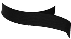 Black rib 7/8 inch wide gros grain ribbon tie on plain choker