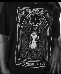 The Pretty Cult Hierophant tarot card tee shirt
