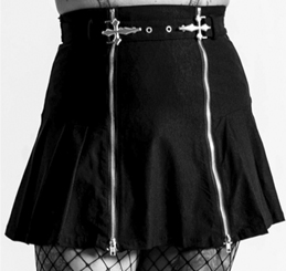 Killstar black Viperine mini skirt