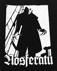 Nosferatu Lord of the Left brand mens' black/white t-shirt