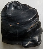 1 1/2 inch black Obsidian flat stone