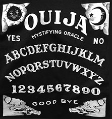 Black/white mens' Ouija Board t-shirt