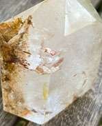 Quartz crystal 1 1/4 inch stone stone with organic plant inclusion