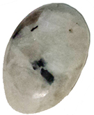 Rainbow moonstone 1 3/4 inch oval worry stone