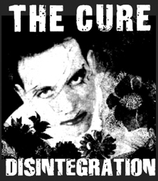 Black and white The Cure Disintegration sew-on raw edge cloth patch