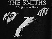 Black and white The Smiths Queen is Dead sew-on raw edge cloth patch