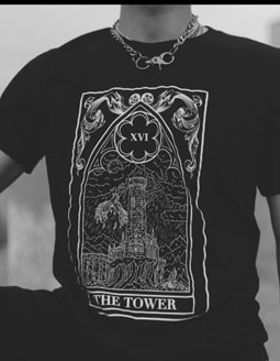The Pretty Cult The Tower tarot card tee shirt