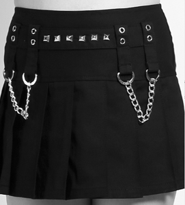 Tripp NYC black mini chain power skirt