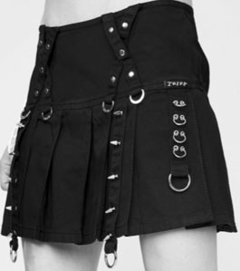 Tripp NYC black mini X-skirt