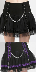 Tripp NYC black mini X-skirt