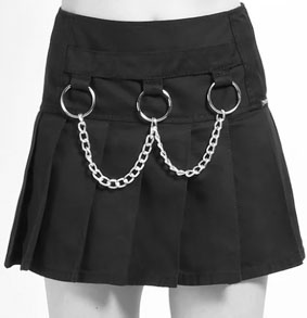 Tripp NYC black Mary Chain pleated mini skirt