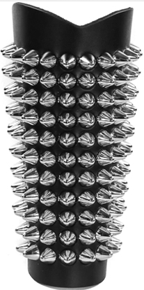 Funk Plus 11 row studded UK 77 cone spike leather gauntlet