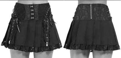 Tripp NYC black cotton Enchanted pleated mini skirt