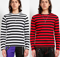 Tripp NYC striped knit mens 100 percent cotton pullover t-shirt