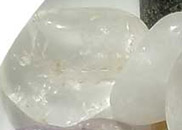 Tumbled clear quartz crystal