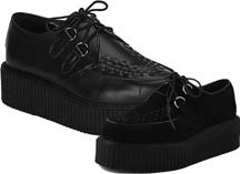 Pleaser/Demonia black suede double soled creepers