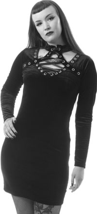 Poizen INdustries long sleeve black bodycon Delphine dress