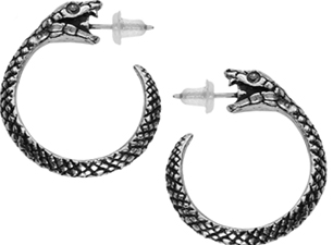 Alchemy of England English pewter The Sophia Serpent earrings