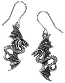 Alchemy of England English pewter Flight of Airus earrings