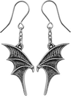 Alchemy English pewter A Night with Goethe dropper earrings