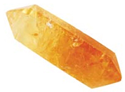 Citrine double terminated wand